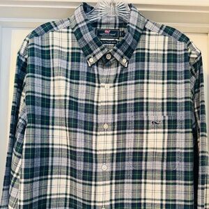 Vineyard Vines Plaid Flannel Shirt Size L